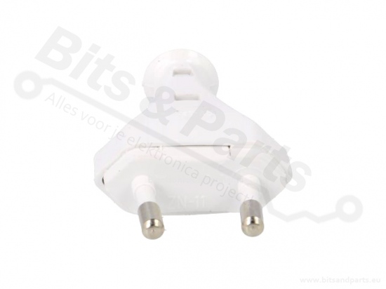 Euro plug flat 230V / 2.5A white